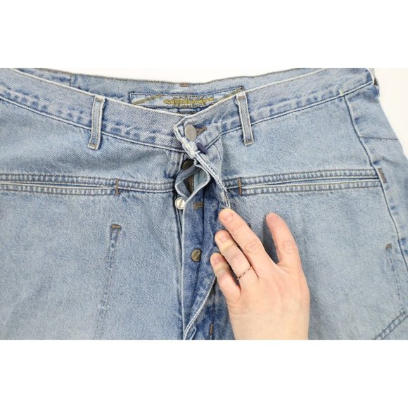 Vintage 90s Marithe Francois Girbaud Mens 36x30 Baggy Stonewash Button Fly Jeans - Picture 8 of 16